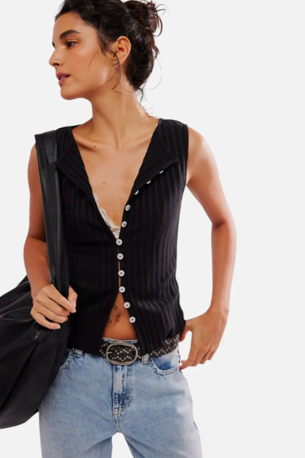 Free People Tilly Vest In Black 1