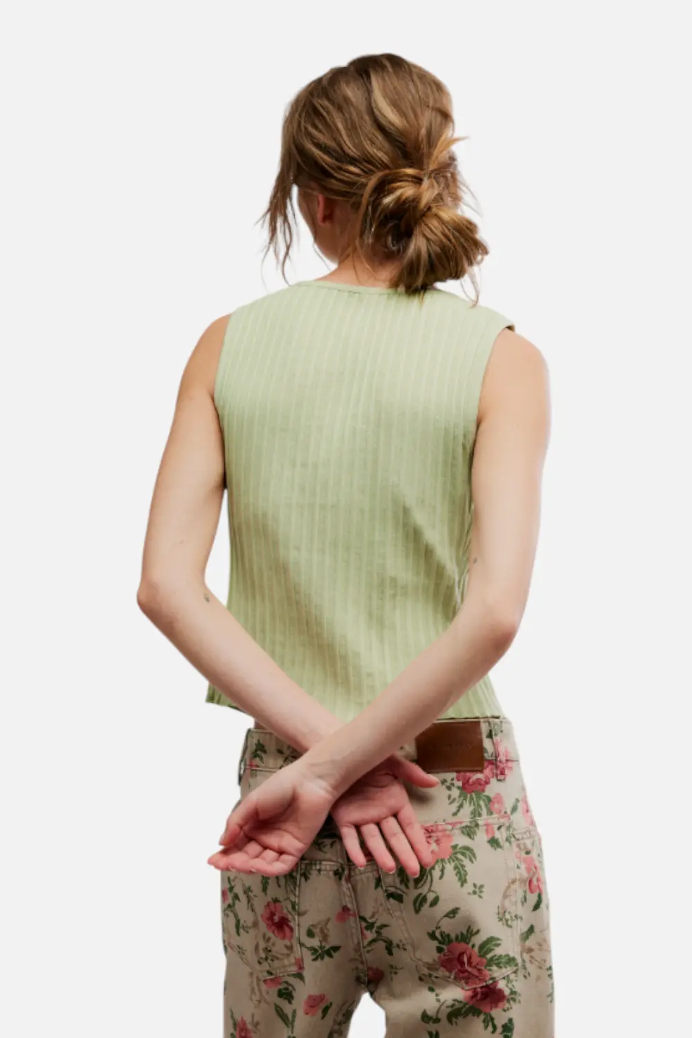Free People Tilly Vest In Weeping Willow 3