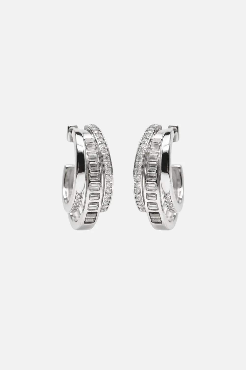 Native Gem Triple Threat Huggies In Sterling Silver 1