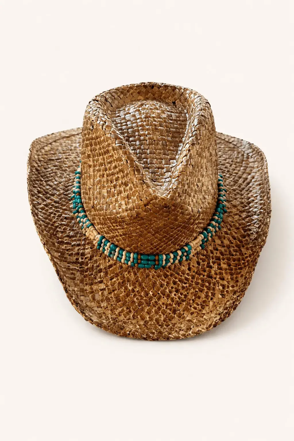 Turquoise Beaded Cowgirl Hat 1