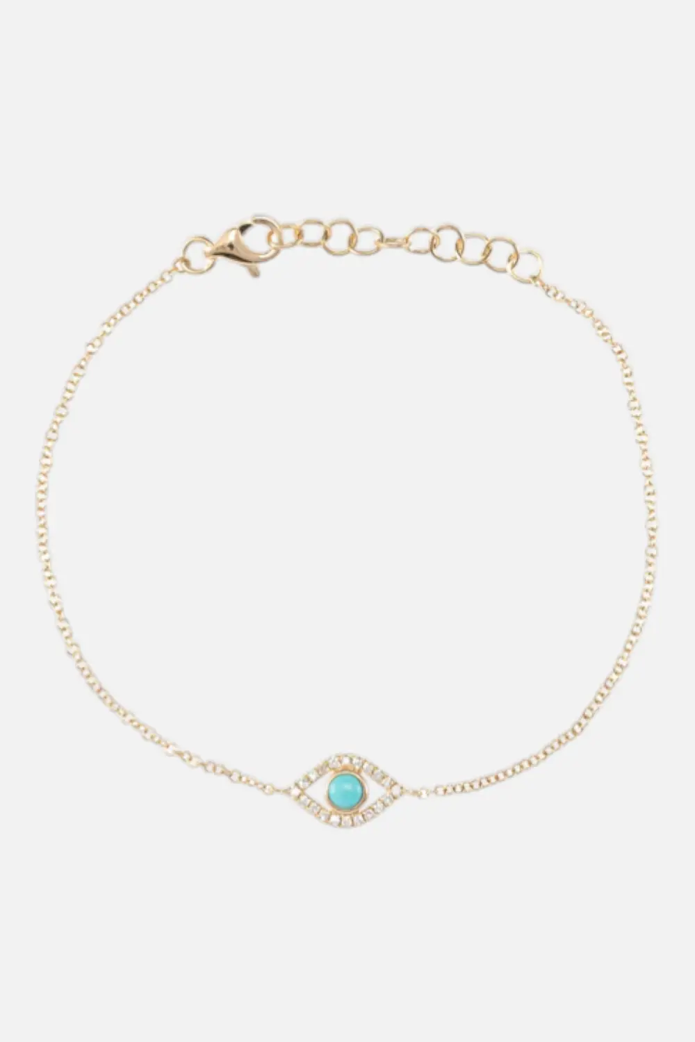 Zofia Day Turquoise Enamel & Diamond Evil Eye Bracelet 1