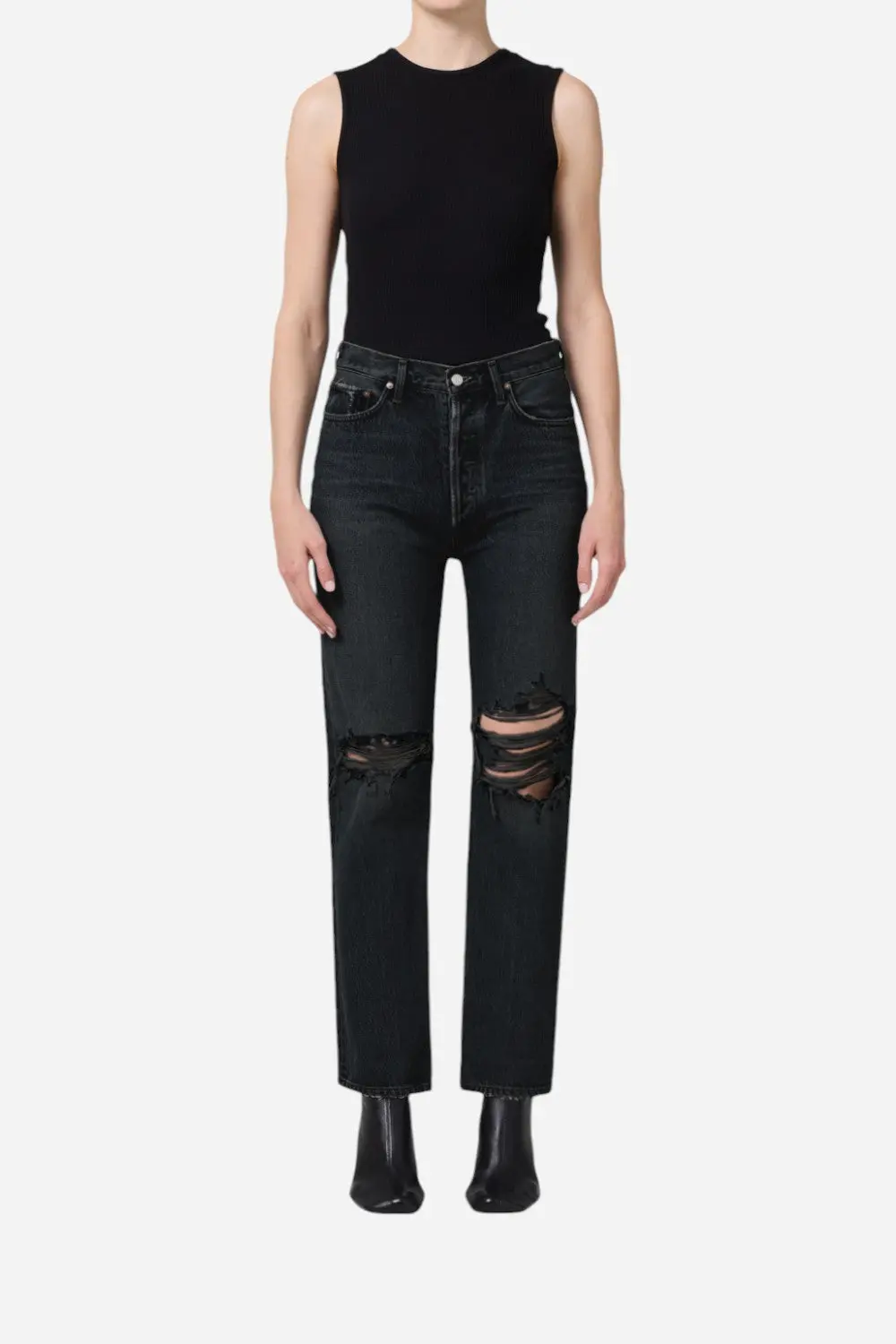 Agolde 90'S Pinch Waist High Rise Straight In Fuse 1