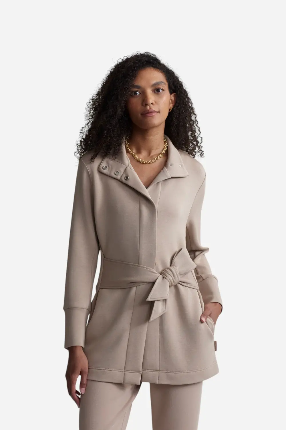 Varley Anset Jacket In Light Taupe 1