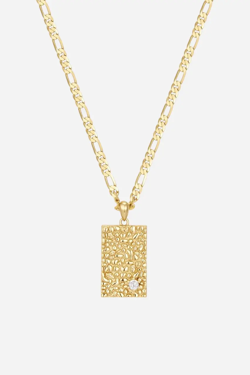 Luv Aj Tunie Tag Necklace Gold 1