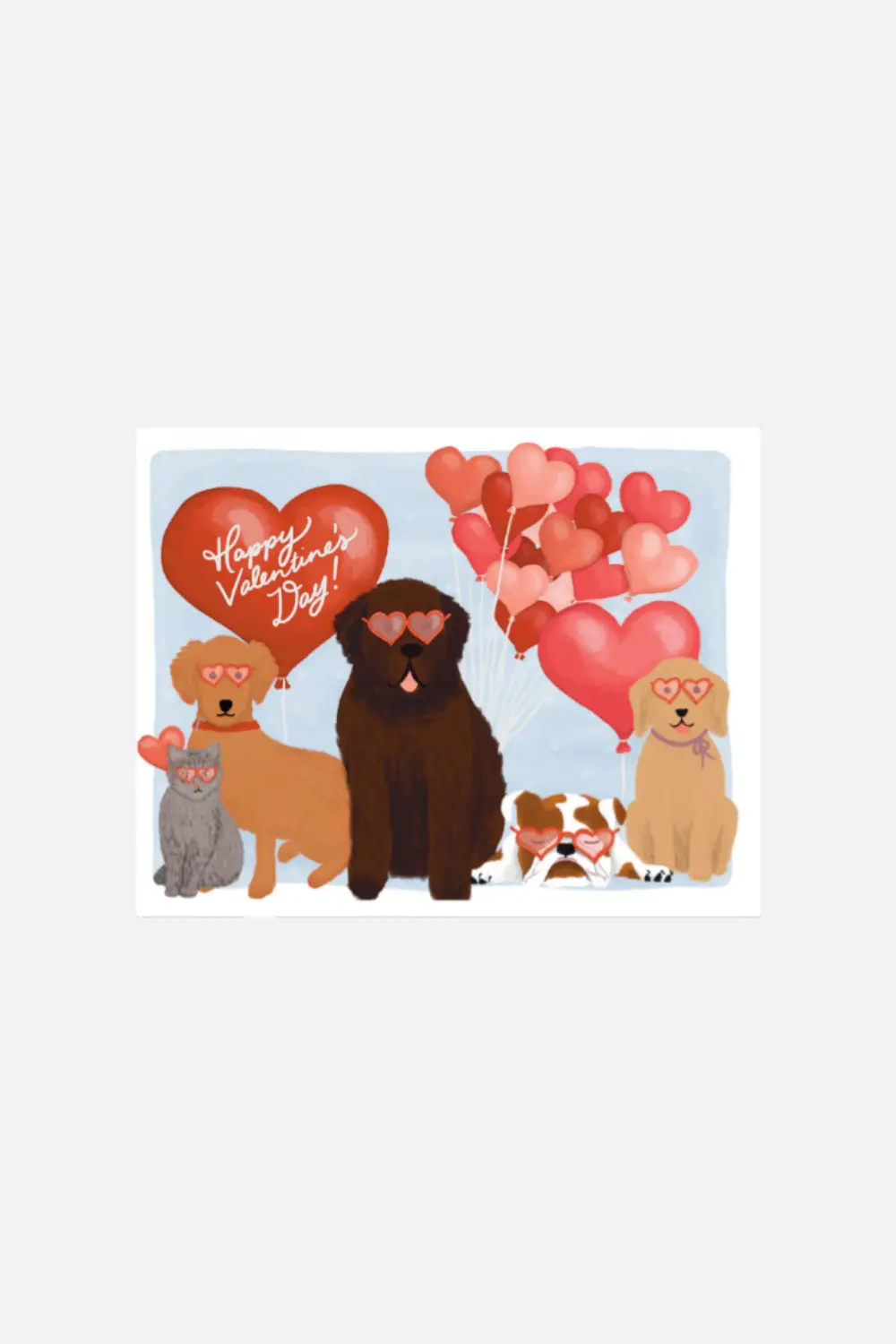 Cats And Dogs Valentine Lineup Card 1