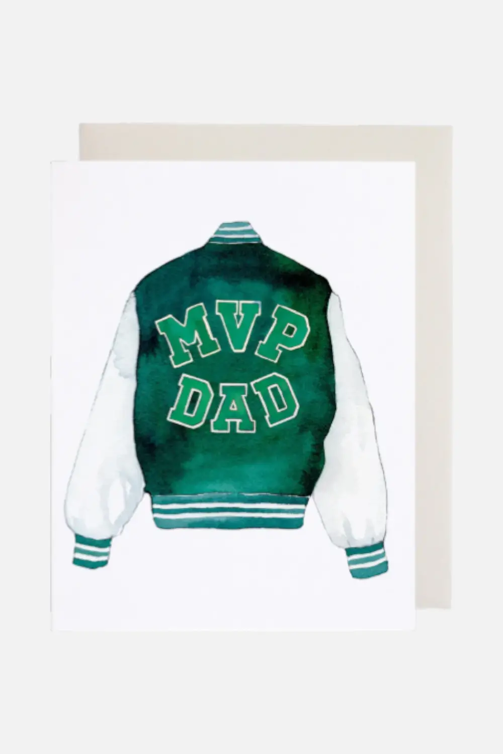 Mvp Varsity Jacket Dad Greeting Card 1