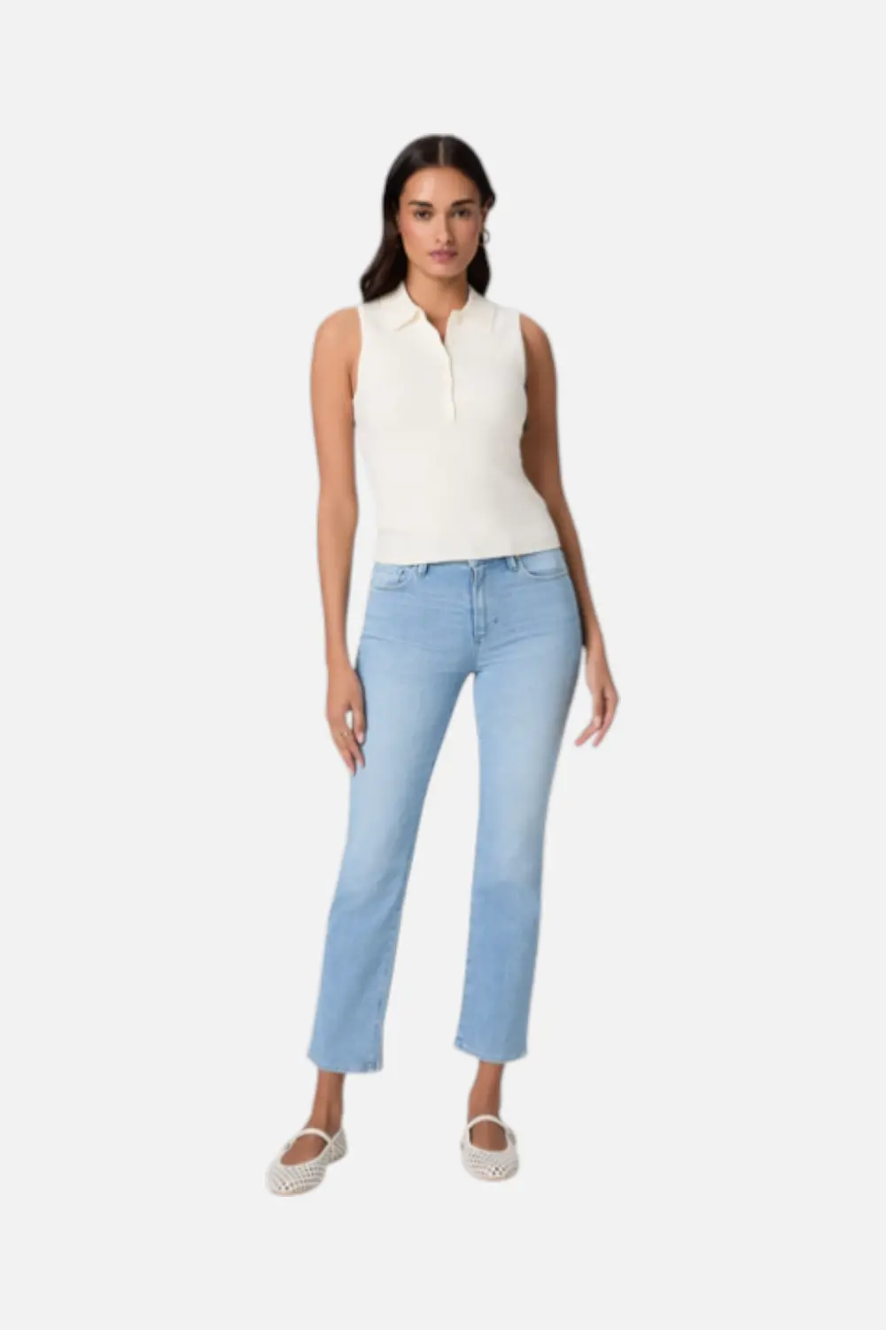 Paige Women's Vesta Top In Ivory 1