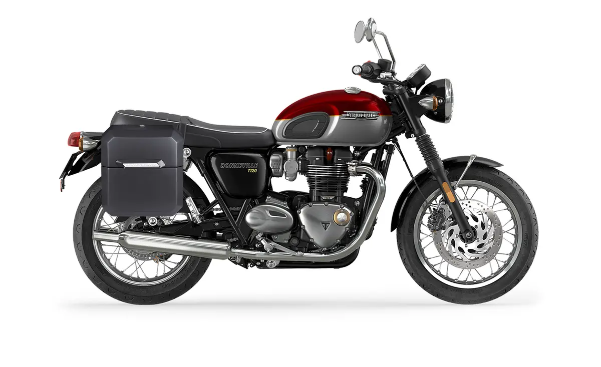 15L - Outlaw Quick Mount Medium Triumph Bonneville T120 Matte Hard Solo Saddlebag (Right Only) 2