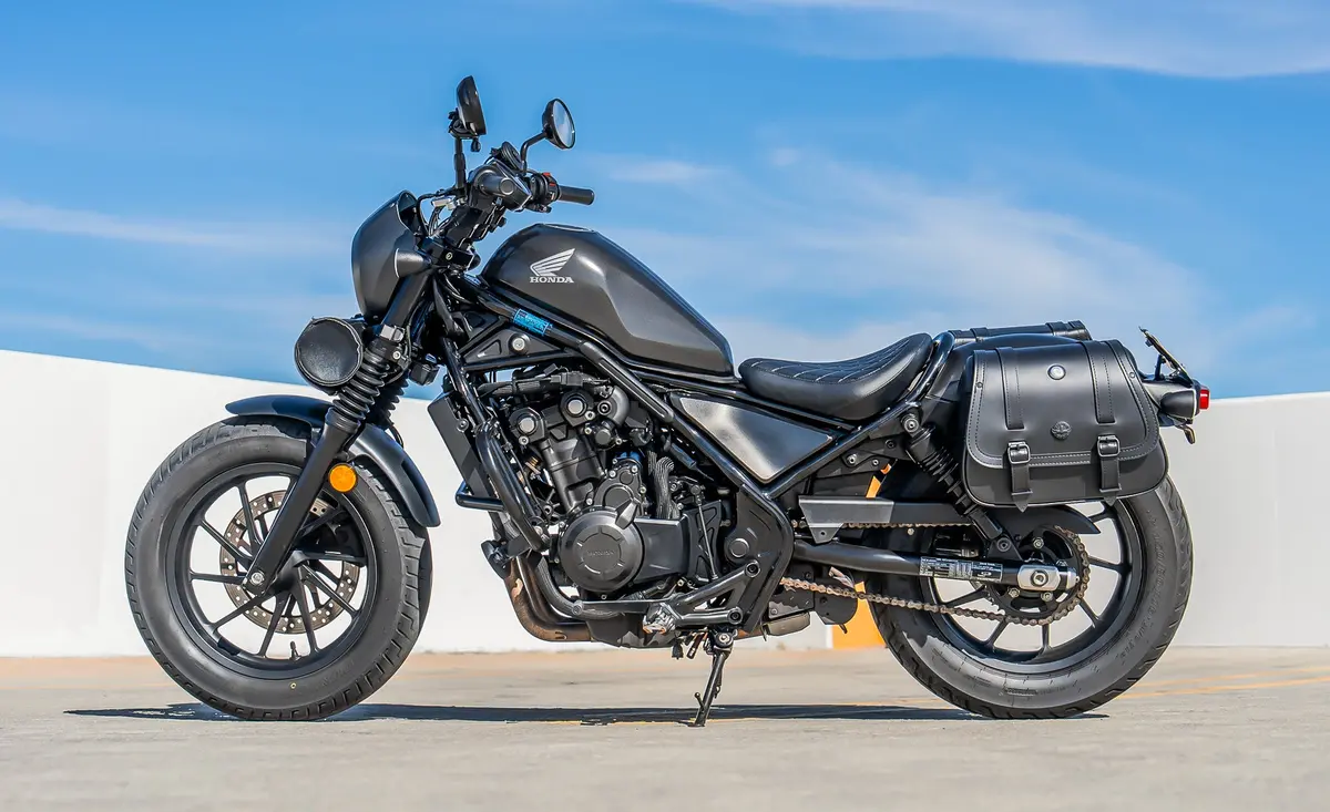 25L - Spiritblade Large Honda Rebel 500/Abs Cmx500 Leather Motorcycle Saddlebags 2