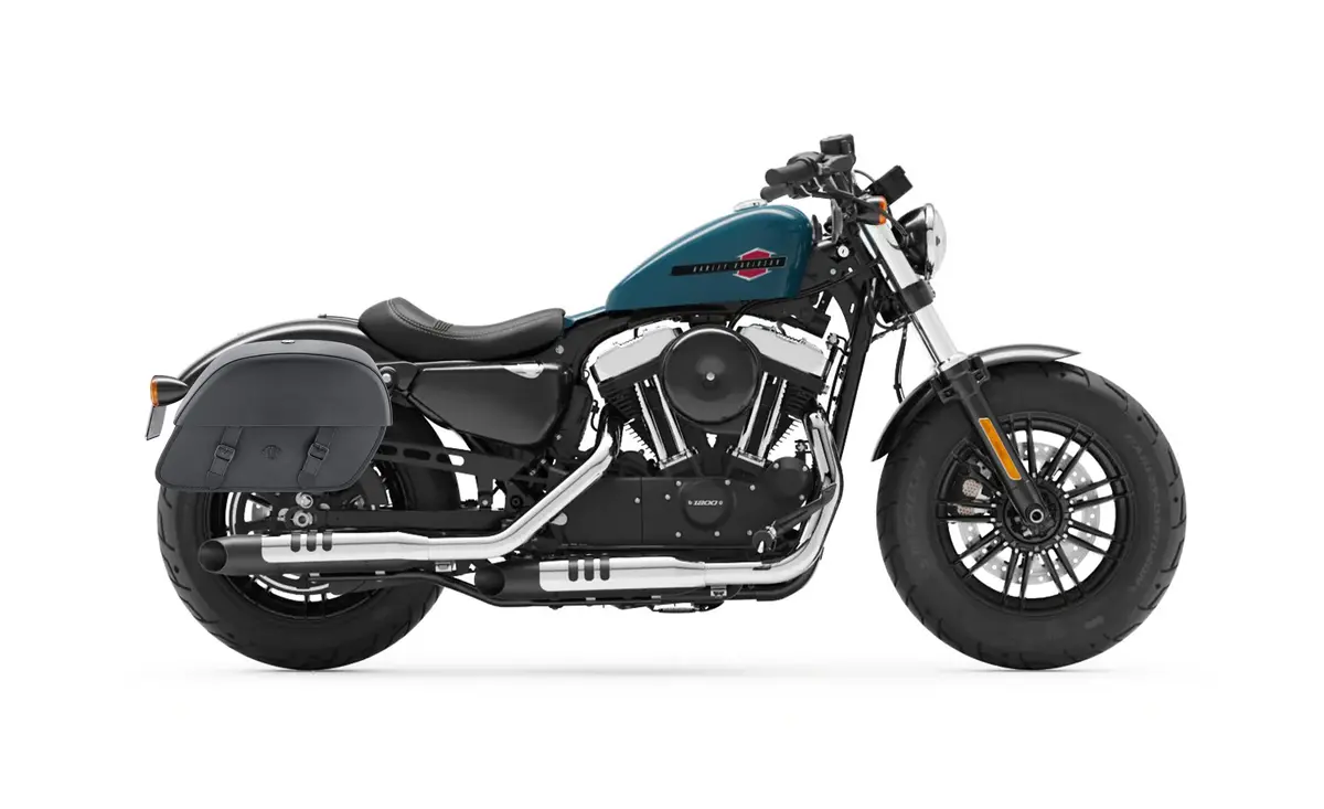 32L - Baelor Large Hard Mount Shock Cutout Saddlebags For Harley Sportster Forty Eight Xl1200x 2