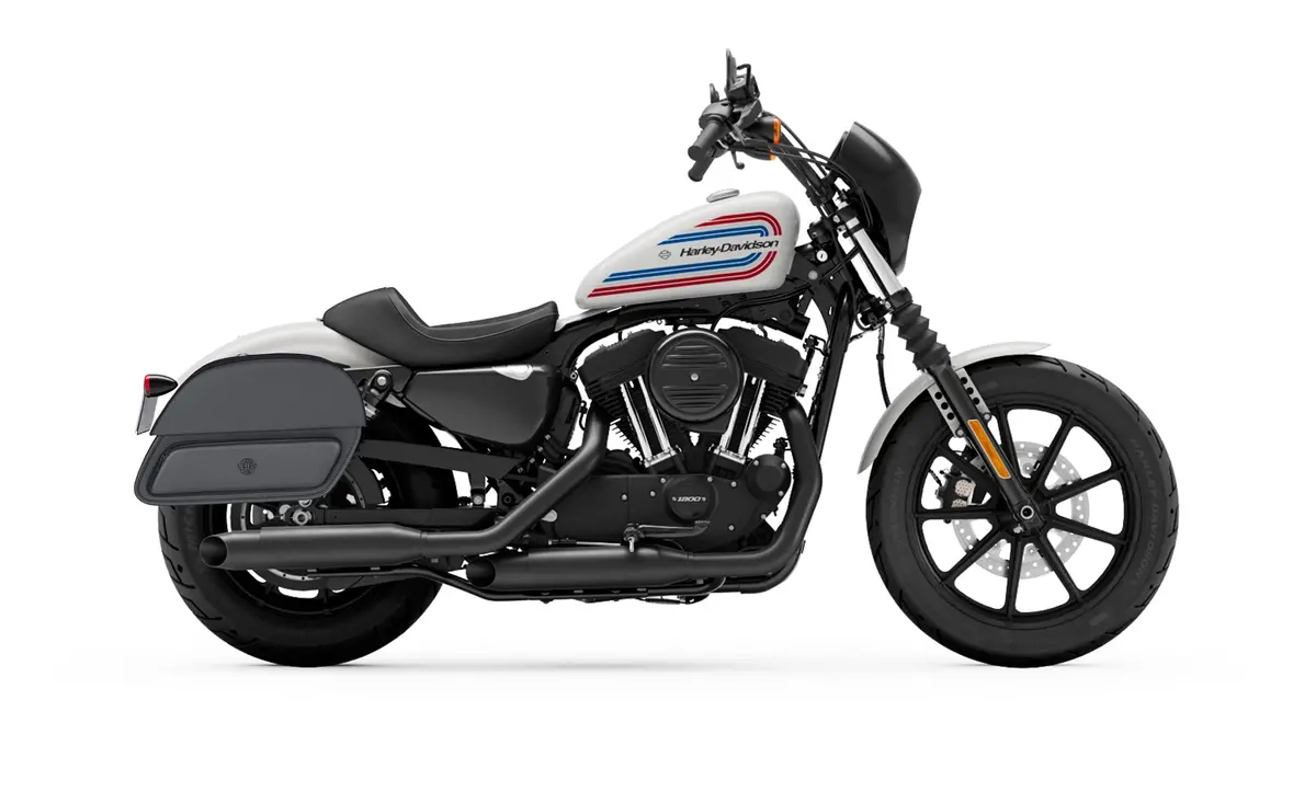 32L - Pantheon Large Hard Mount Shock Cutout Saddlebags For Harley Sportster 1200 Iron Xl1200ns 2