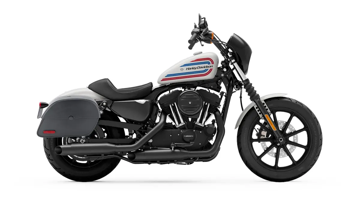 32L - Panzer Large Hard Mount Shock Cutout Saddlebags For Harley Sportster 1200 Iron Xl1200ns 2