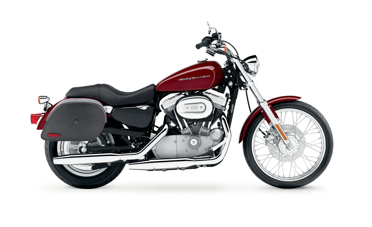 32L - Panzer Large Hard Mount Shock Cutout Saddlebags For Harley Sportster 883 Custom Xl883c/Xlh883c 2