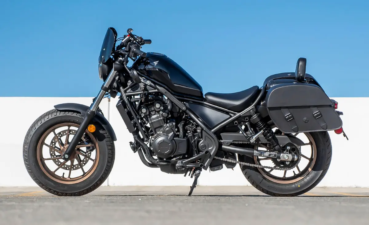 28L - Baelor Medium Quick Mount Honda Rebel 500 Motorcycle Saddlebags 2