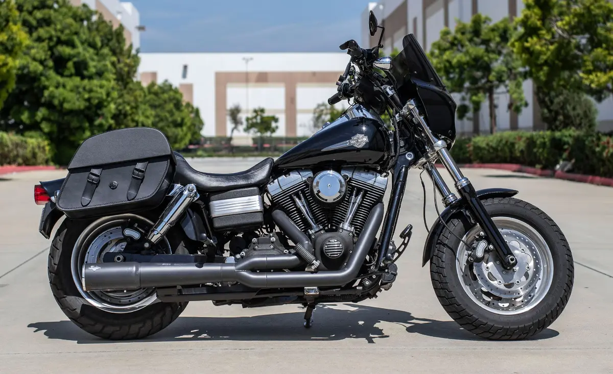 28L - Baelor Medium Quick Mount Motorcycle Saddlebags For Harley Davidson Dyna Fat Bob Fxdf/Se 2