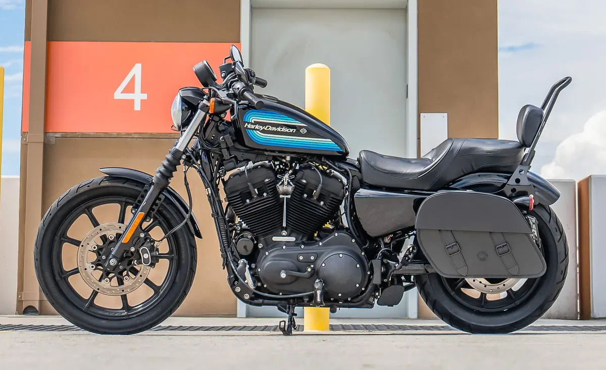 28L - Baelor Medium Quick Mount Motorcycle Saddlebags For Harley Sportster 1200 Iron Xl1200ns 2