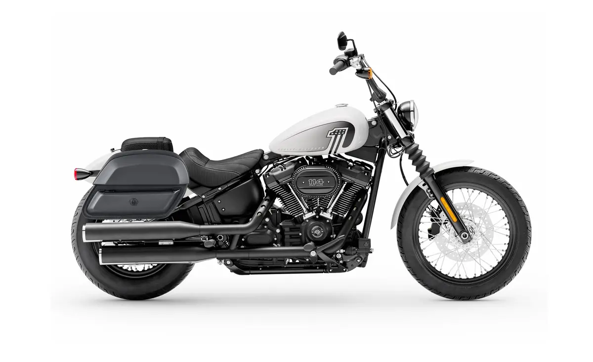 28L - Pantheon Medium Hard Mount Leather Saddlebags For Harley Softail Street Bob Fxbb/S 2