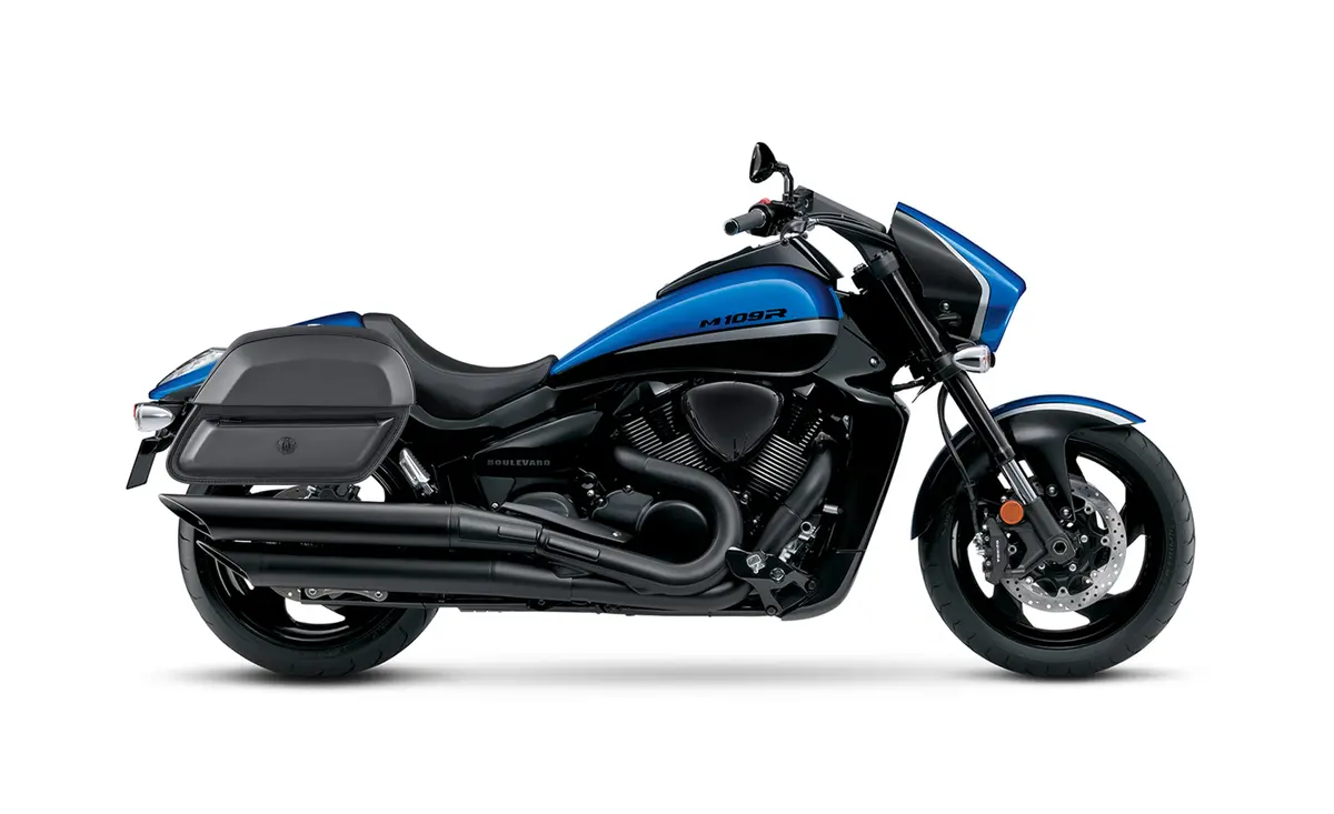 28L - Pantheon Medium Hard Mount Suzuki Boulevard M109 Vzr1800 Leather Motorcycle Saddlebags 2