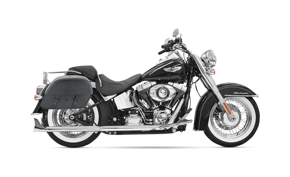 28L - Baelor Medium Quick Mount Saddlebags For Heritage Classic Flstc/I 2
