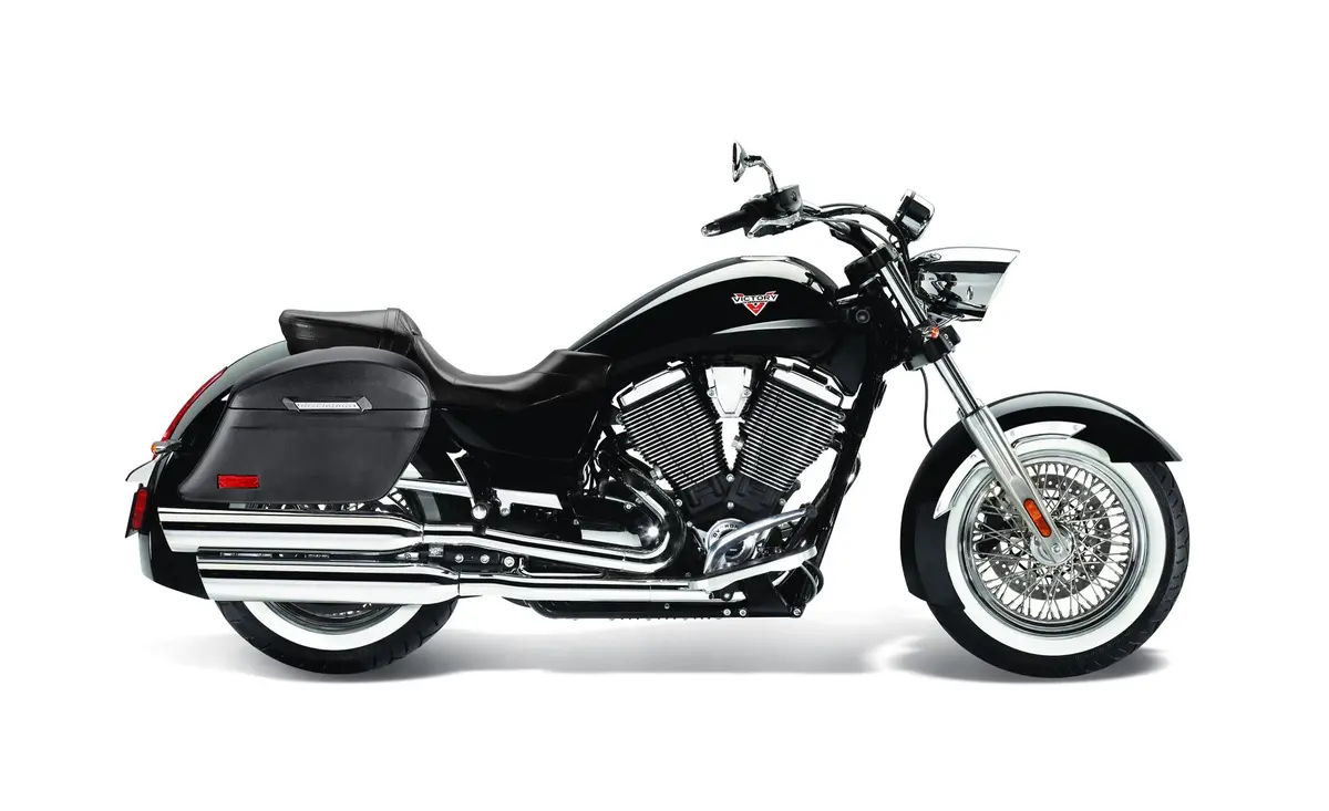 44L - Lamellar Stallion Extra Large Victory Boardwalk Leather Covered Hard Saddlebags 2