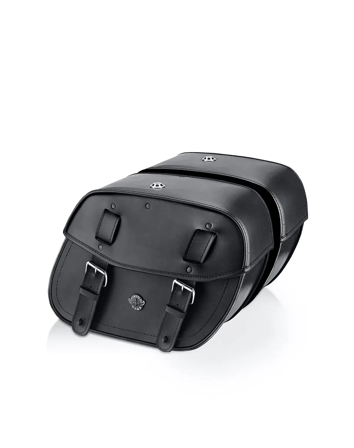 25L - Arch Large Shock Cutout Leather Motorcycle Saddlebags For Harley Sportster 48 Xl1200x 1