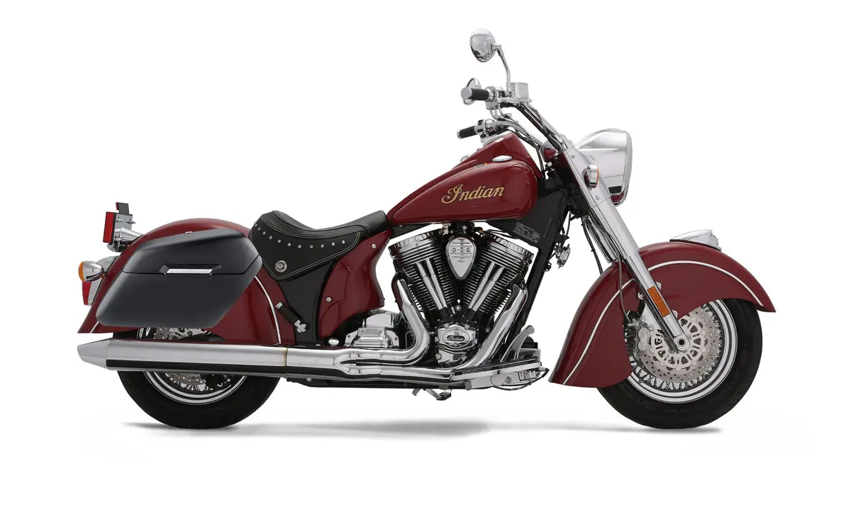 42L - Baldur Extra Large Indian Chief Deluxe Matte Motorcycle Hard Saddlebags 2