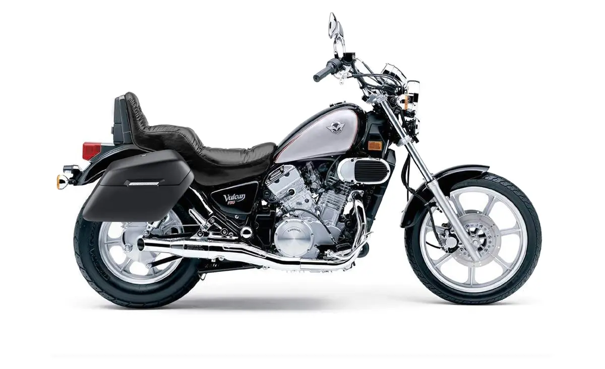 38L - Baldur Xl Shock Cut-Out Kawasaki Vulcan 750 Vn750 Matte Hard Saddlebags 2