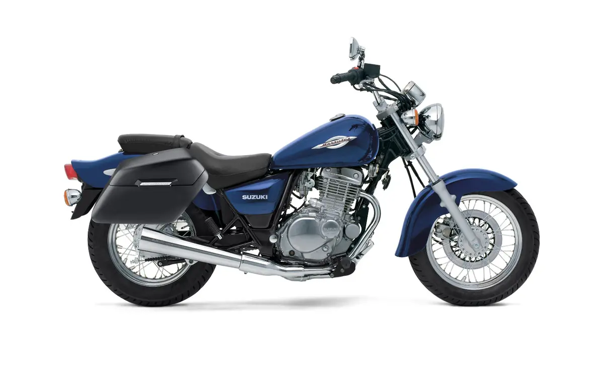 38L - Baldur Xl Shock Cut-Out Suzuki Marauder Gz250 Matte Hard Saddlebags 2
