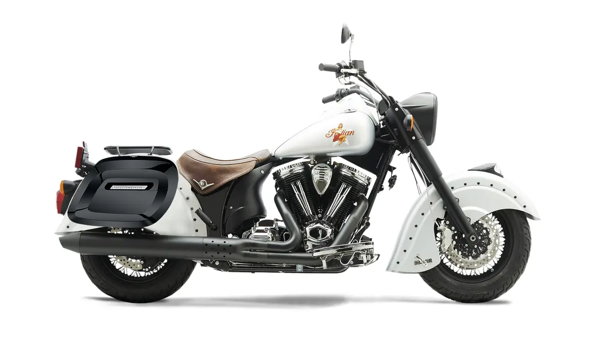 40L - Lamellar Raven Extra Large Indian Chief Bomber Painted Motorcycle Hard Saddlebags 2