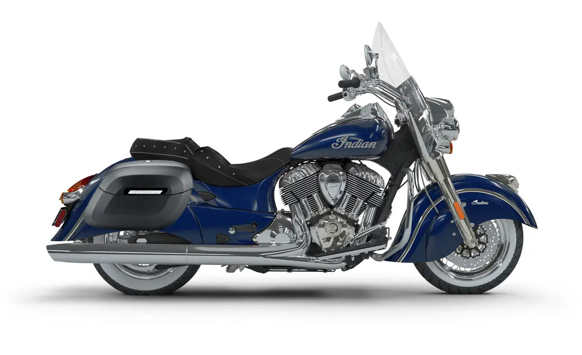 40L - Lamellar Raven Extra Large Indian Chief Vintage Matte Motorcycle Hard Saddlebags 2