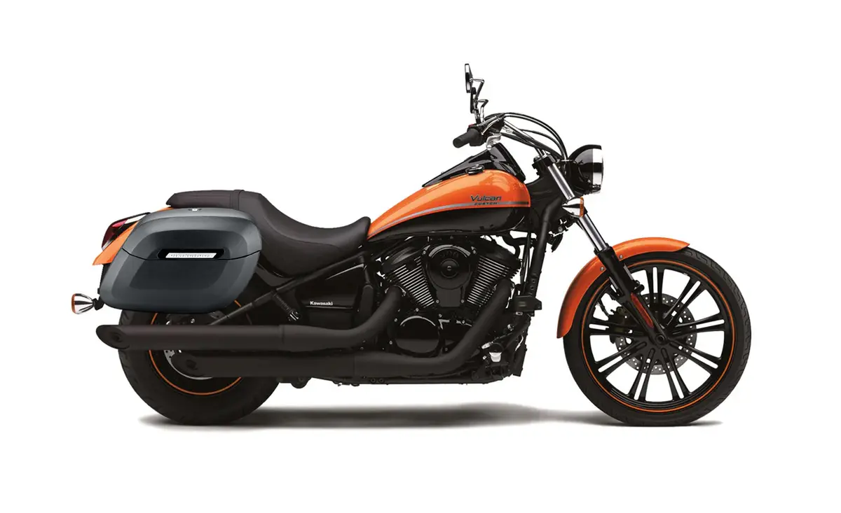 40L - Lamellar Raven Extra Large Kawasaki Vulcan 900 Custom Vn900c Matte Motorcycle Hard Saddlebags 2