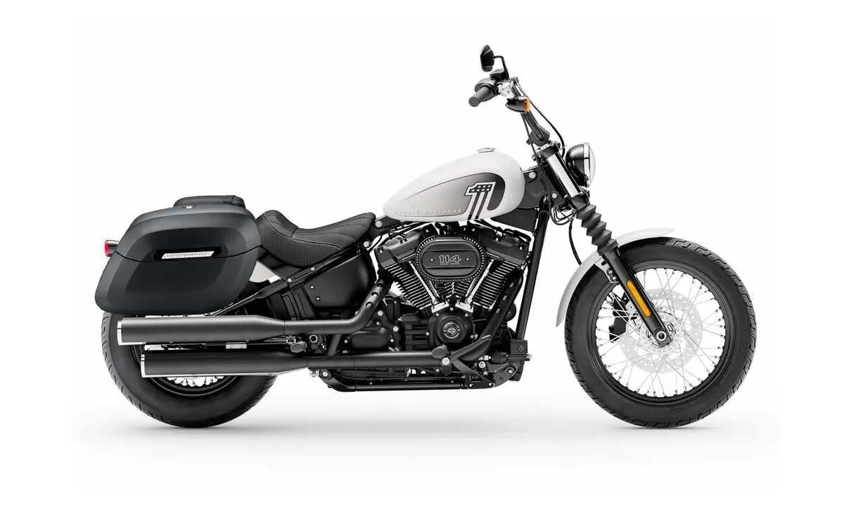 40L - Lamellar Raven Extra Large Matte Motorcycle Hard Saddlebags For Harley Softail Street Bob Fxbb/S 2