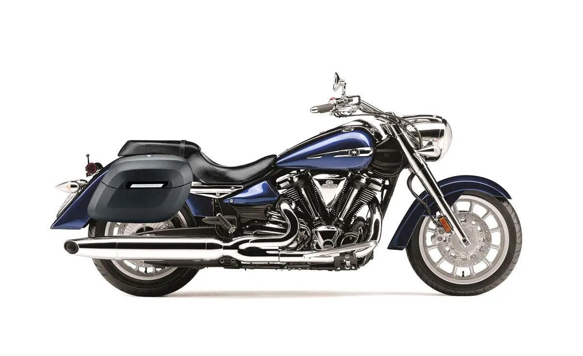 40L - Lamellar Raven Extra Large Yamaha Stratoliner Xv 1900 Matte Motorcycle Hard Saddlebags 2