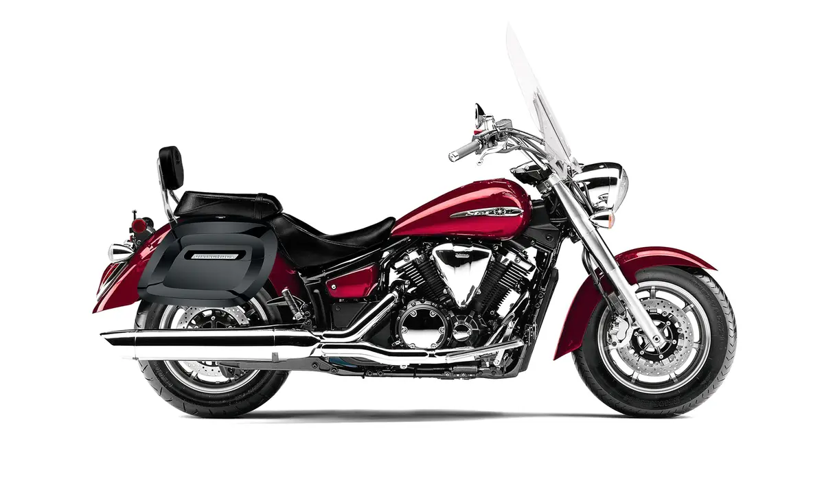 40L - Lamellar Raven Extra Large Yamaha V Star 1300 Tourer Painted Motorcycle Hard Saddlebags 2