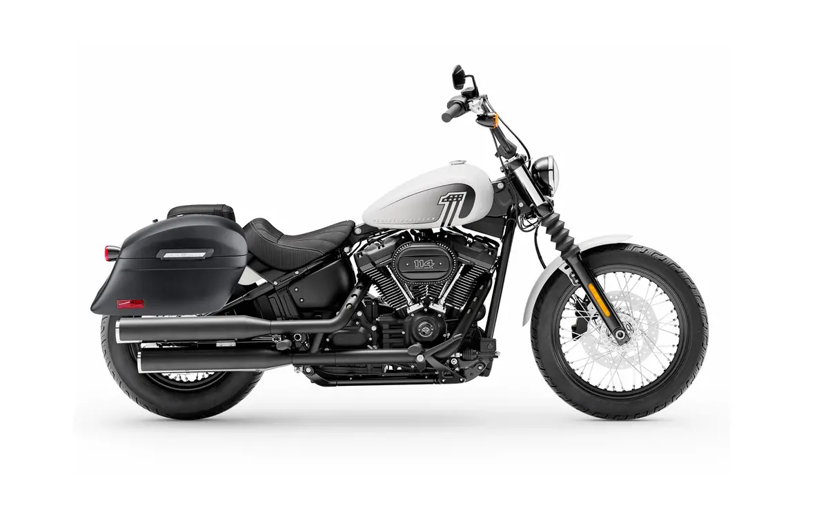 44L - Lamellar Stallion Extra Large Matte Motorcycle Hard Saddlebags For Harley Softail Street Bob Fxbb/S 2