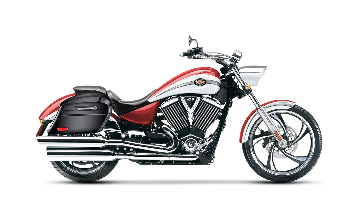 44L - Lamellar Stallion Extra Large Victory Vegas Painted Motorcycle Hard Saddlebags 2