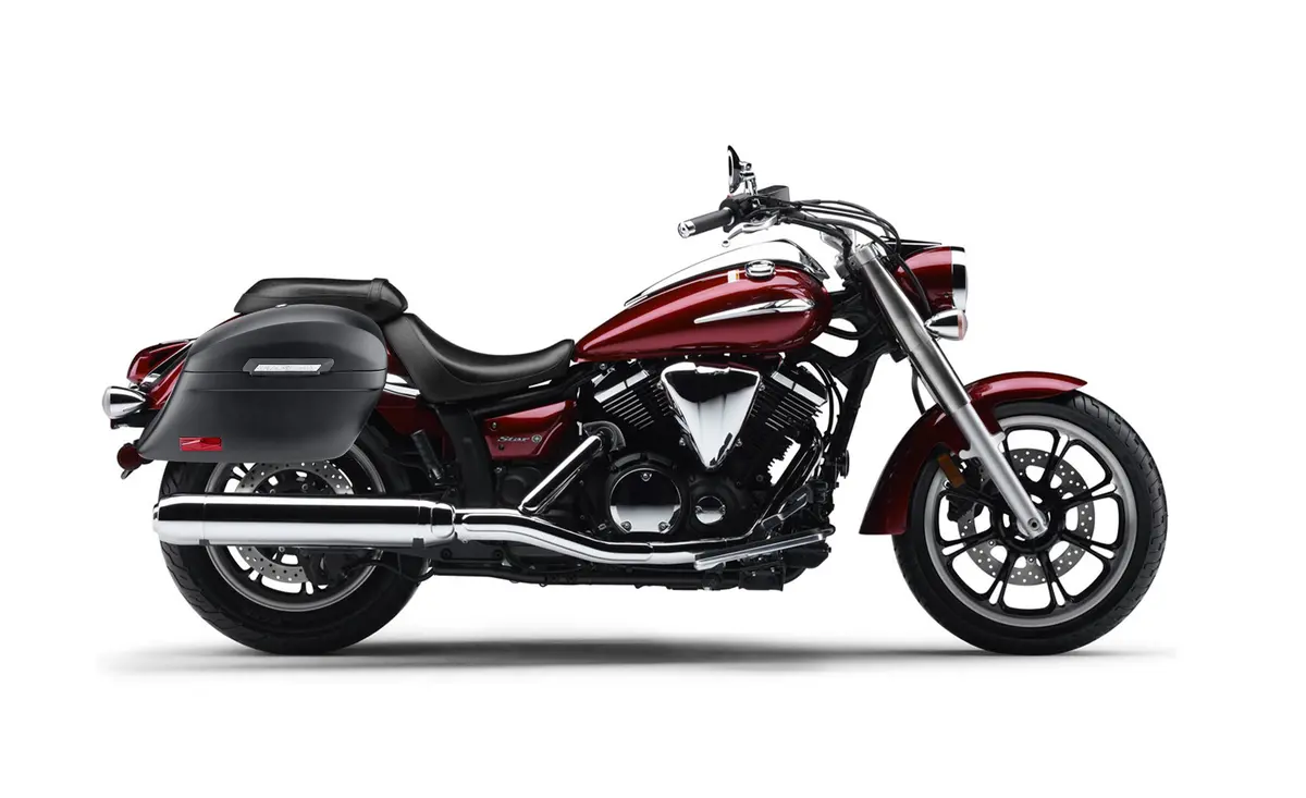 44L - Lamellar Stallion Extra Large Yamaha V Star 950 Matte Motorcycle Hard Saddlebags 2