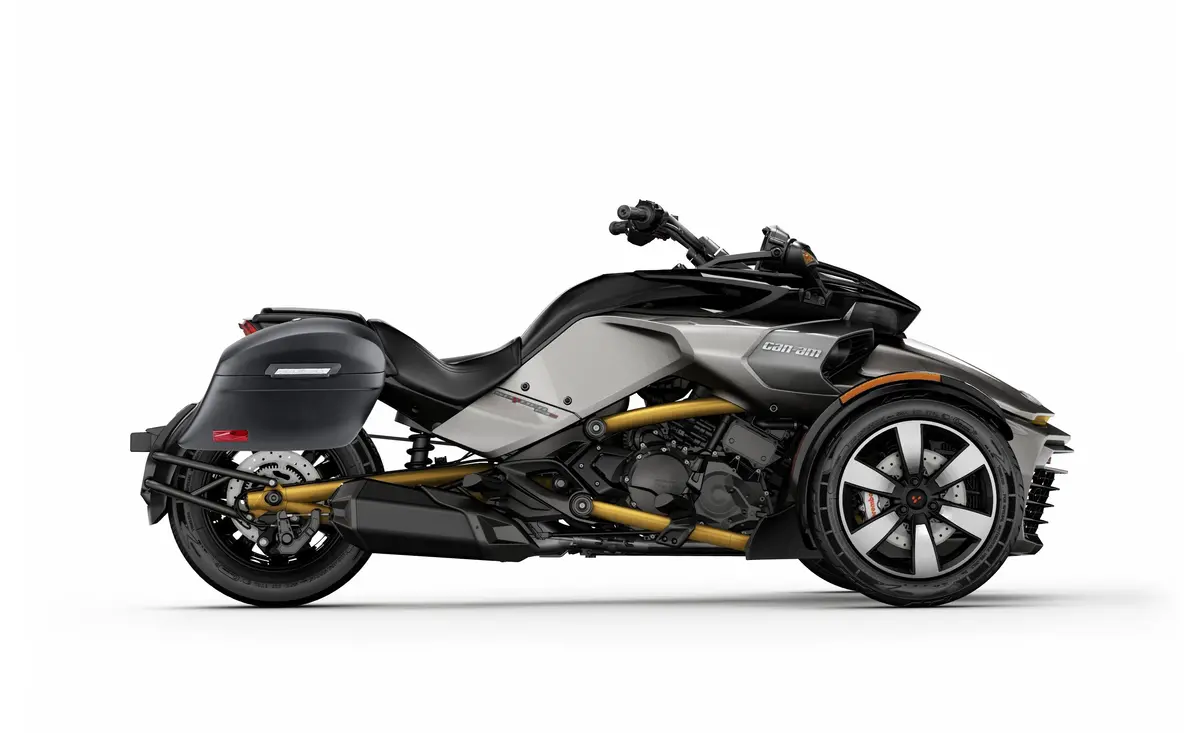 44L - Lamellar Stallion Xl Can Am Spyder F3-S Matte Motorcycle Hard Saddlebags 2