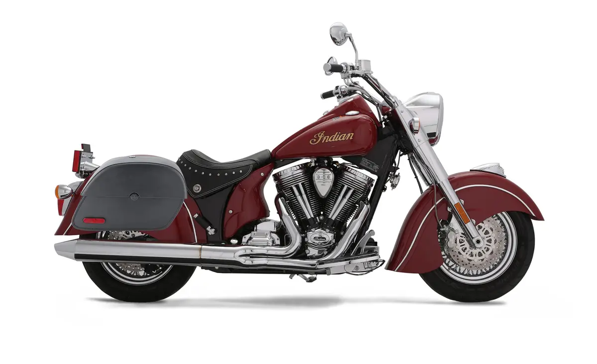 28L - Panzer Medium Hard Mount Indian Chief Deluxe Motorcycle Saddlebags 2