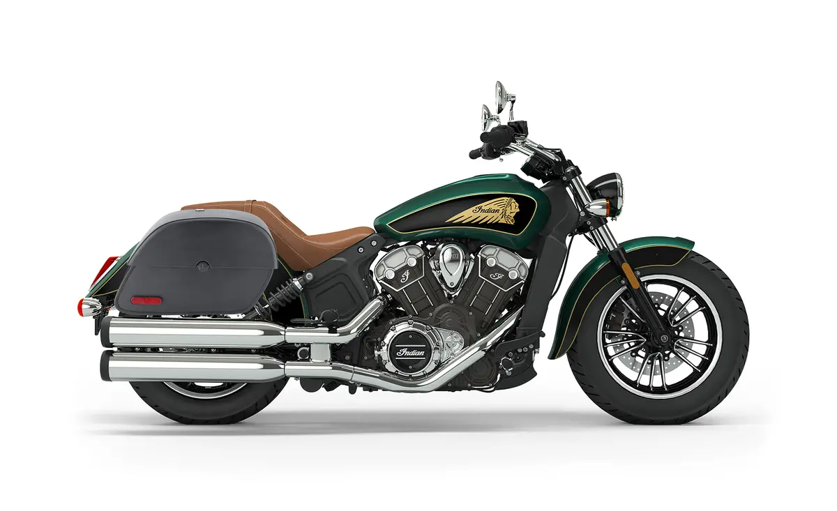 28L - Panzer Medium Hard Mount Indian Scout Motorcycle Saddlebags 2