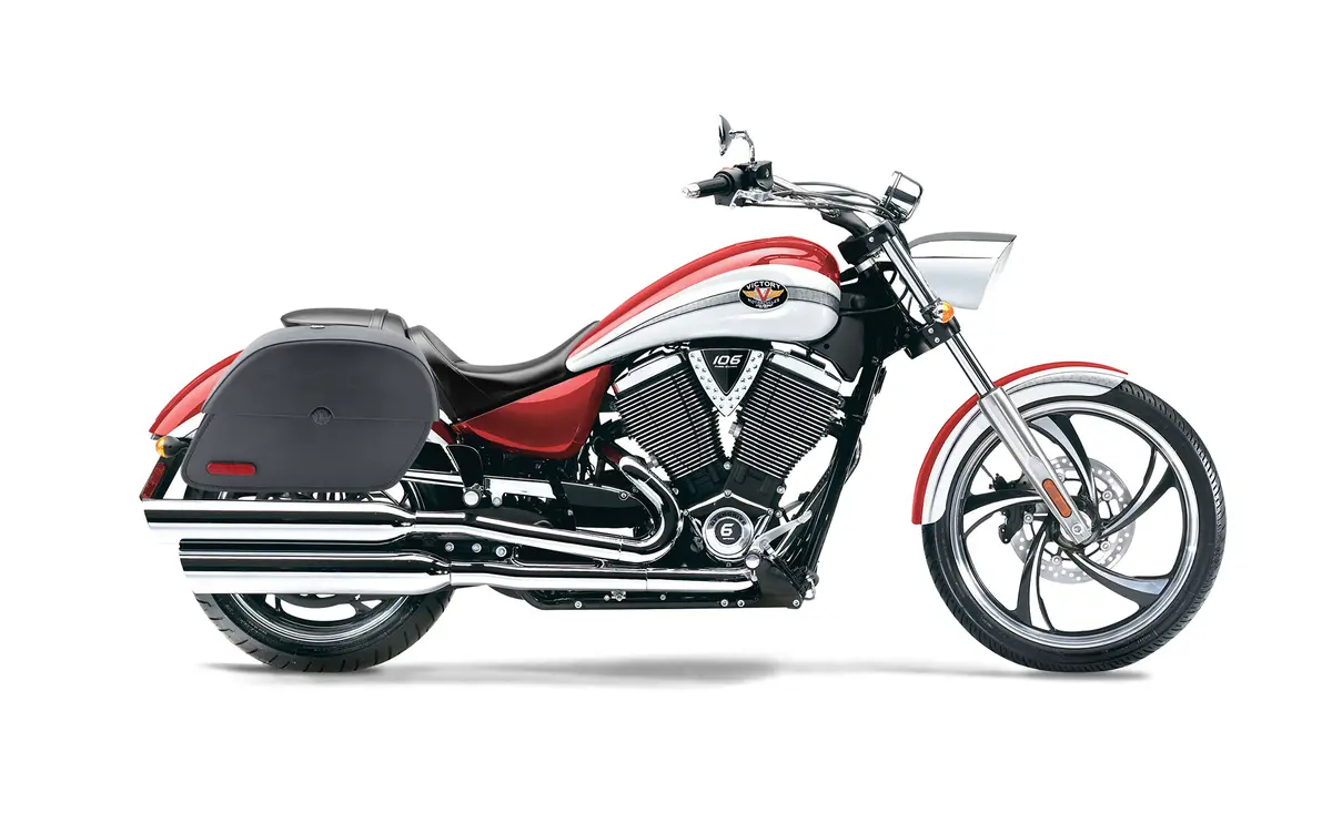 28L - Panzer Medium Hard Mount Victory Vegas Motorcycle Saddlebags 2