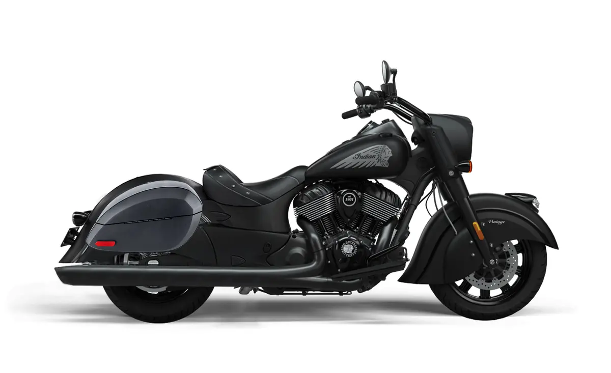 28L - Phantom Large Indian Vintage Darkhorse Leather Wrapped Motorcycle Hard Saddlebags 2