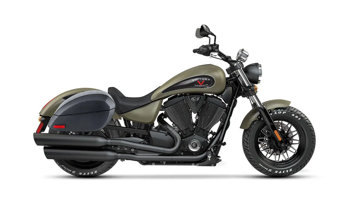 28L - Phantom Large Victory Gunner Leather Wrapped Motorcycle Hard Saddlebags 2