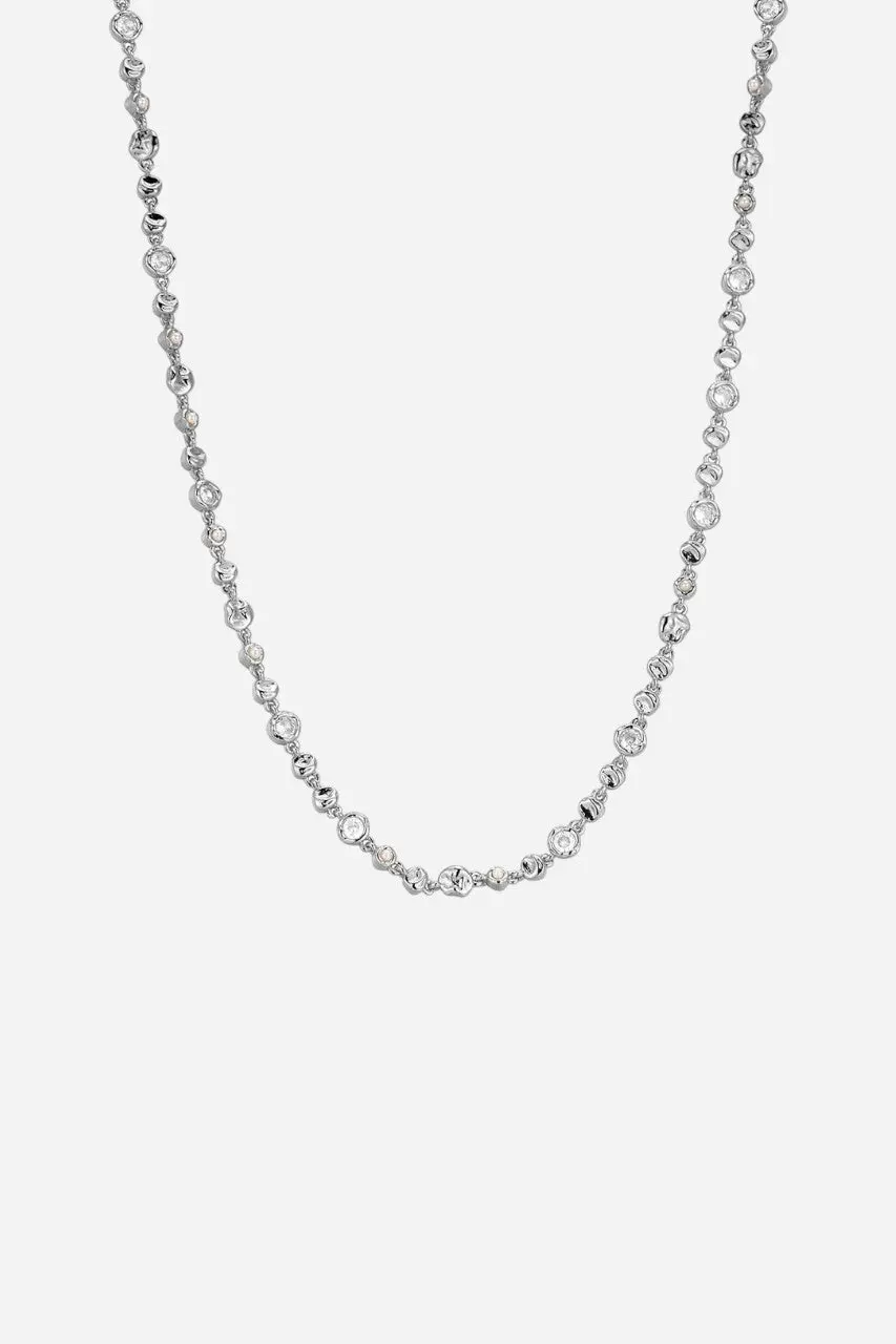 Luv Aj Eclectic Tennis Necklace Silver 1