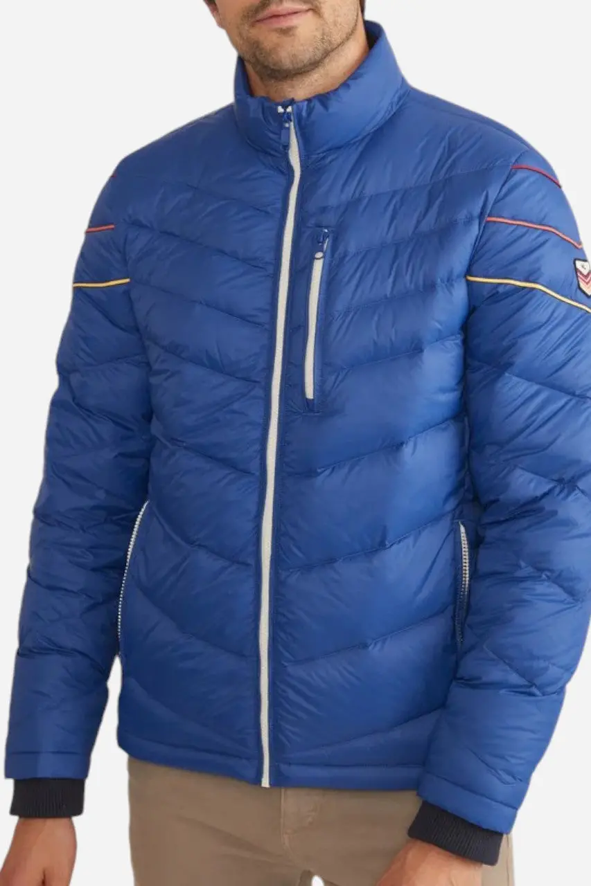 Marine Layer Archive Puffer Fz Mock Jacket Mazarine Blue 1