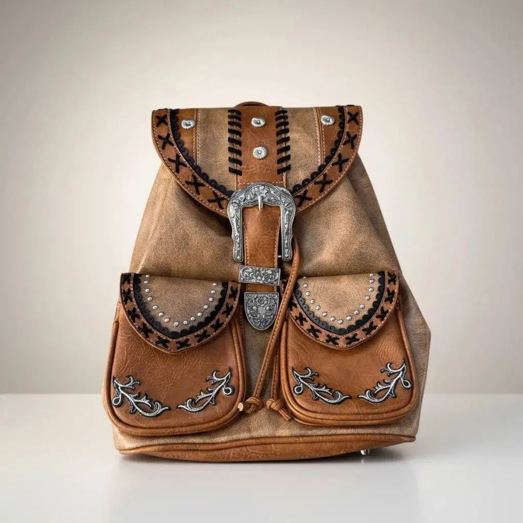 Western Belt Buckle Backpack 1