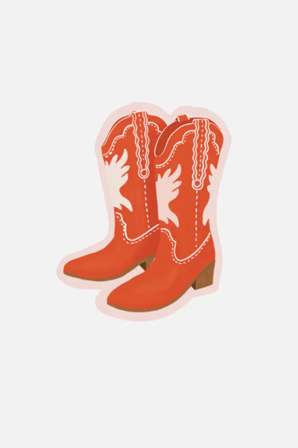 Slightly Stationary Western Boots Sticker 1