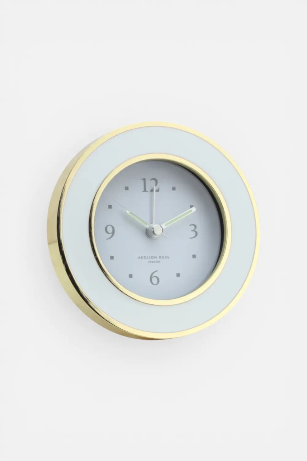 Addison Ross White & Gold Silent Alarm Clock 1