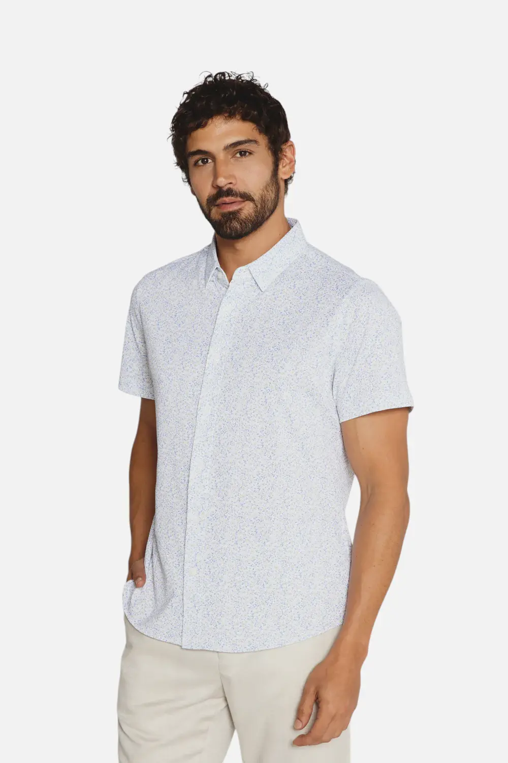 7 Diamonds Costra Short Sleeve Shirt In White 1