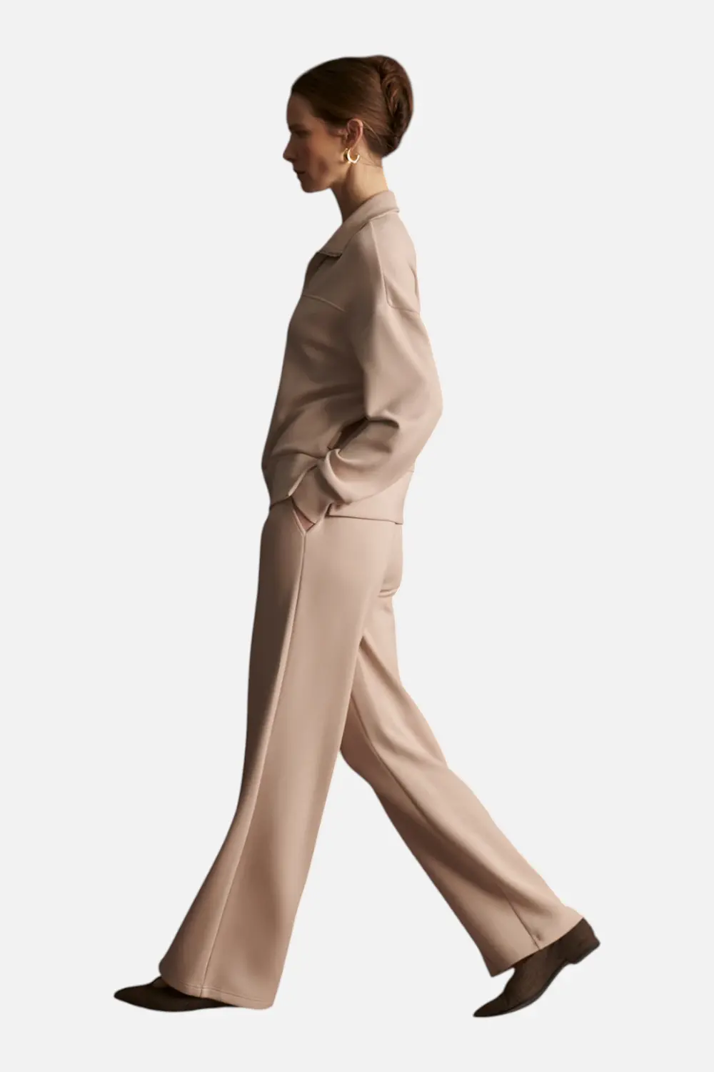 Varley Women's Wide Leg Pant 28" In Mushroom 3